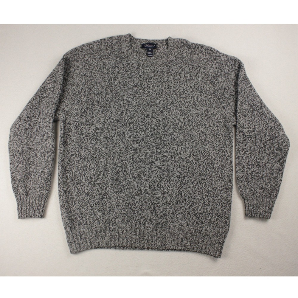 Blumarine Uomo Men's L Marled Wool Sweater Italian Designer Knit Gray